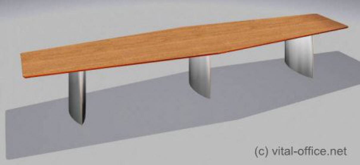 Circon s class 5x1m conference table in trapeze shape vital ...