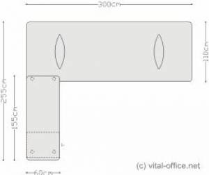 circon executive basic - executive desk - Customized desk sizes