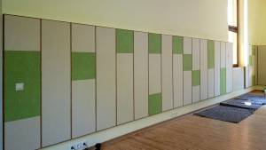 Room acoustics solution for the ballroom of the youth school Waldhaus in Malsch