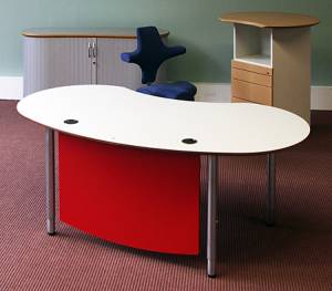desks - infinity design e-style - Protection with wood panel