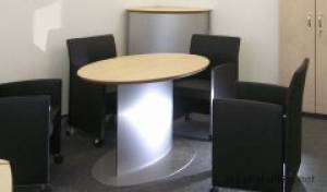 circon s-class - Elliptical one column meeting table