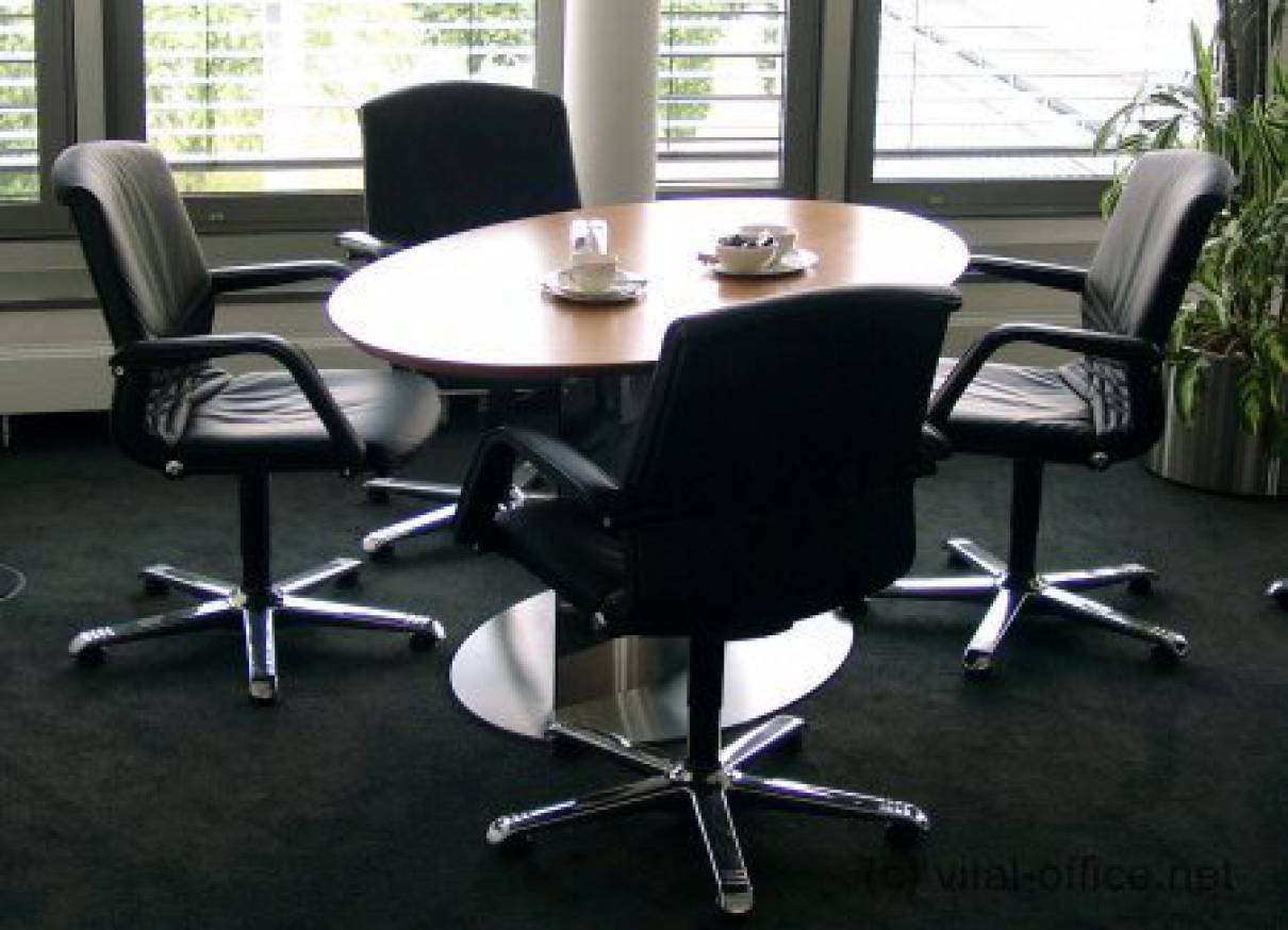 circon sclass Elliptical one column meeting table VitalOffice