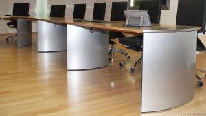 Typical for circon executive conference tables are the molded elliptical or diamond shaped bases