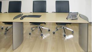 Typical for circon executive conference tables are the molded elliptical or diamond shaped bases