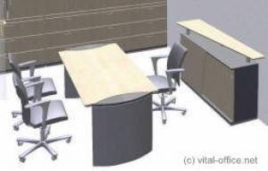 circon executive basic - executive desk - Base table with outside bases