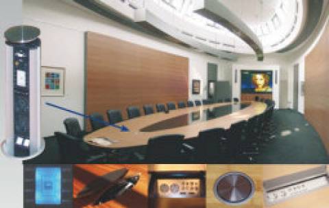 Media planning - media technology integrated in the furniture for communication and presentation