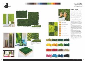 vitAcoustic Acoustic pictures with real moss acoustic cassette with bamboo wood frame and exchangeable highly sound absorbing PET acoustic panels with moss